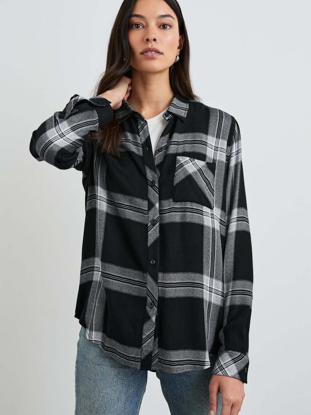Rails Hunter shirt Black Cinder Size XS